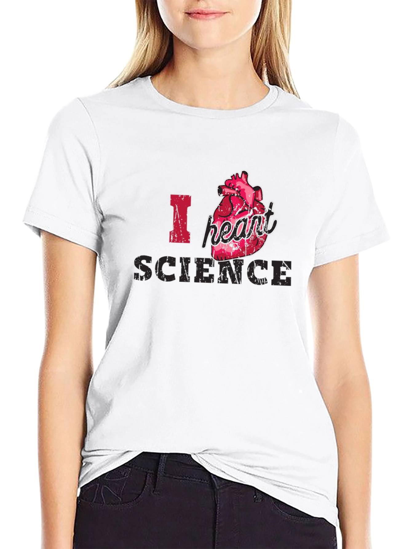 I Heart Science T-Shirt - Anatomical Heart Design