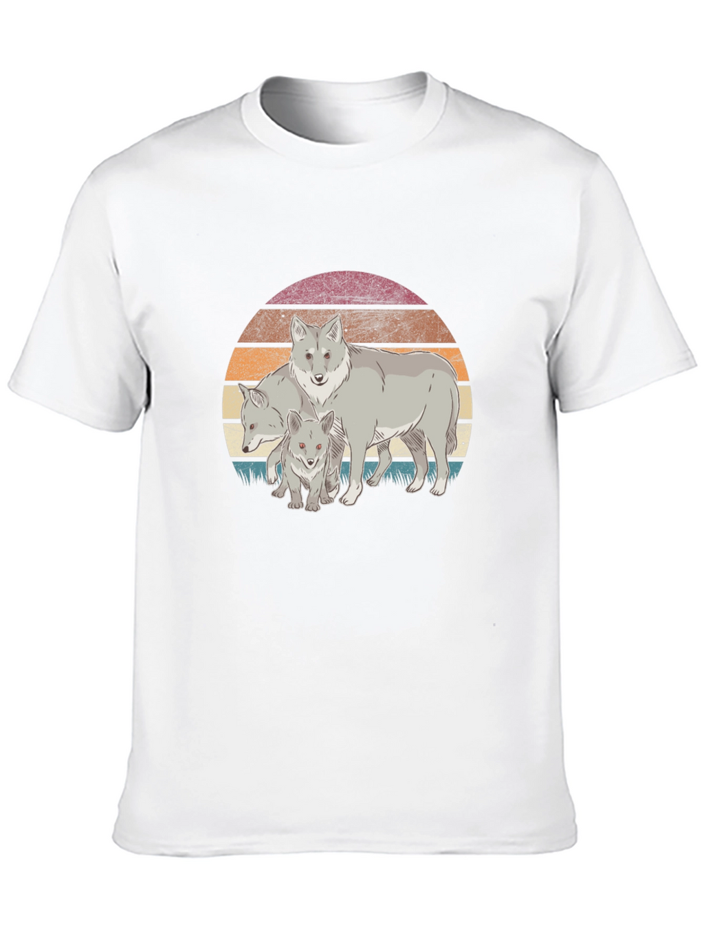 Wolf Pack Sunset Graphic Tee - Black