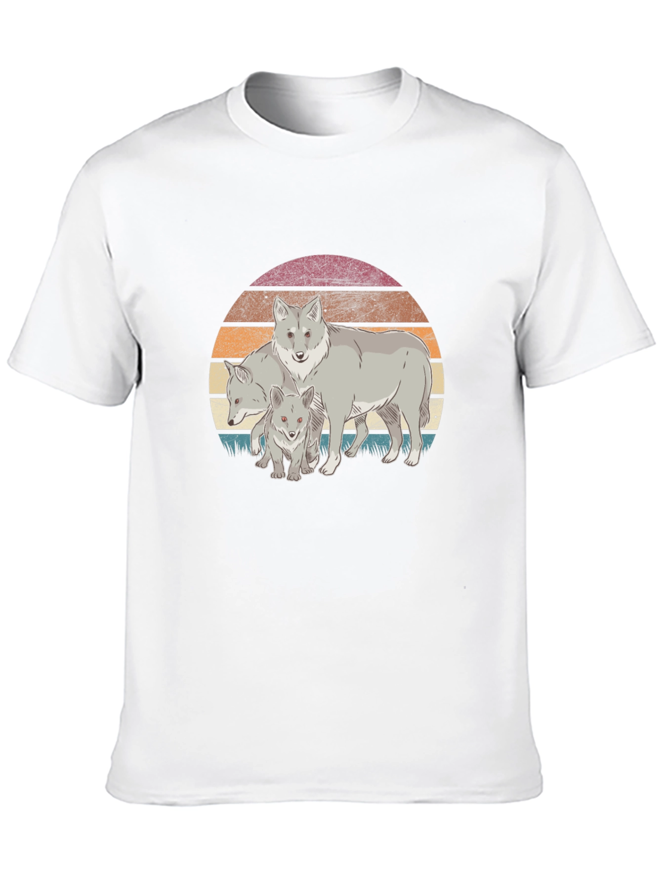 Wolf Pack Sunset Graphic Tee - Black