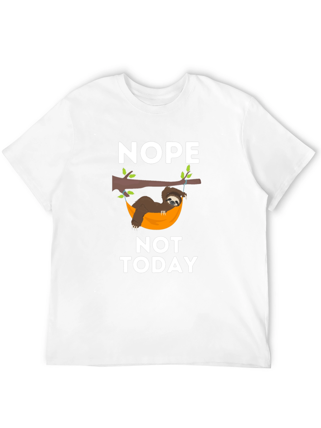 Nope Not Today Sloth Graphic T-Shirt