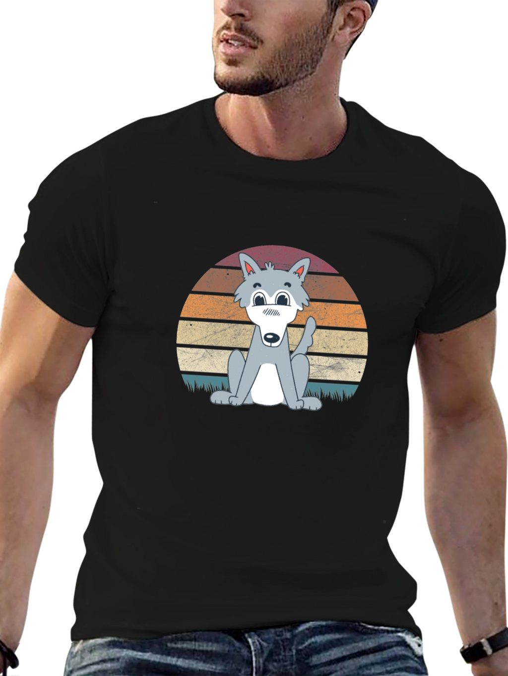 Wolf Graphic T-Shirt - Retro Style Comfort