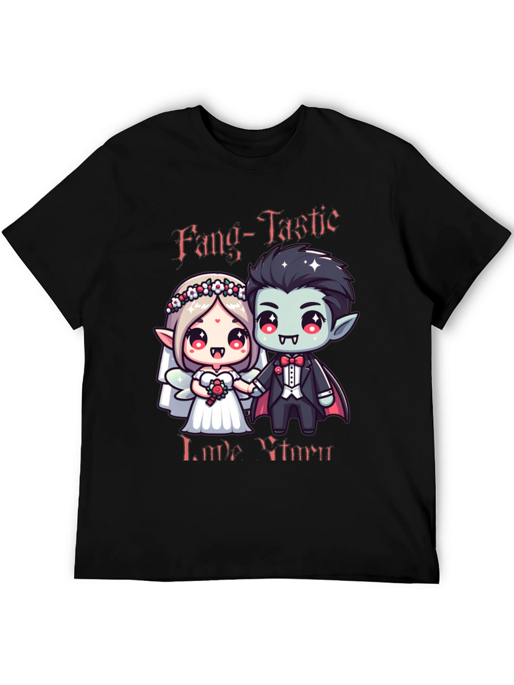 Fang-Tastic Vampire Couple Graphic Tee
