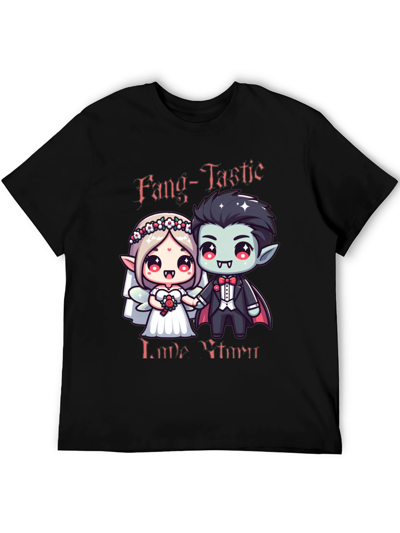 Fang-Tastic Vampire Couple Graphic Tee