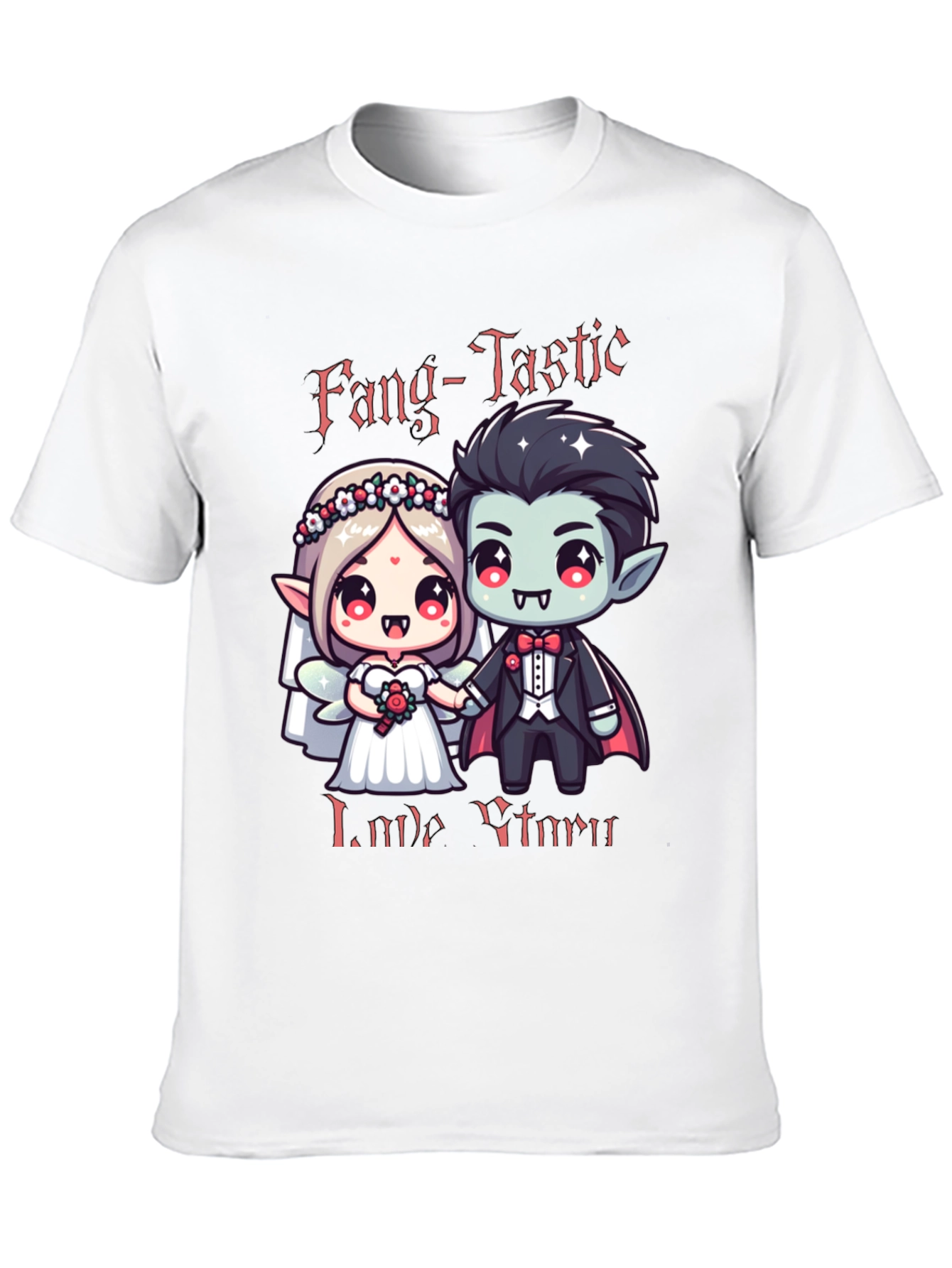 Fang-Tastic Vampire Couple Graphic Tee