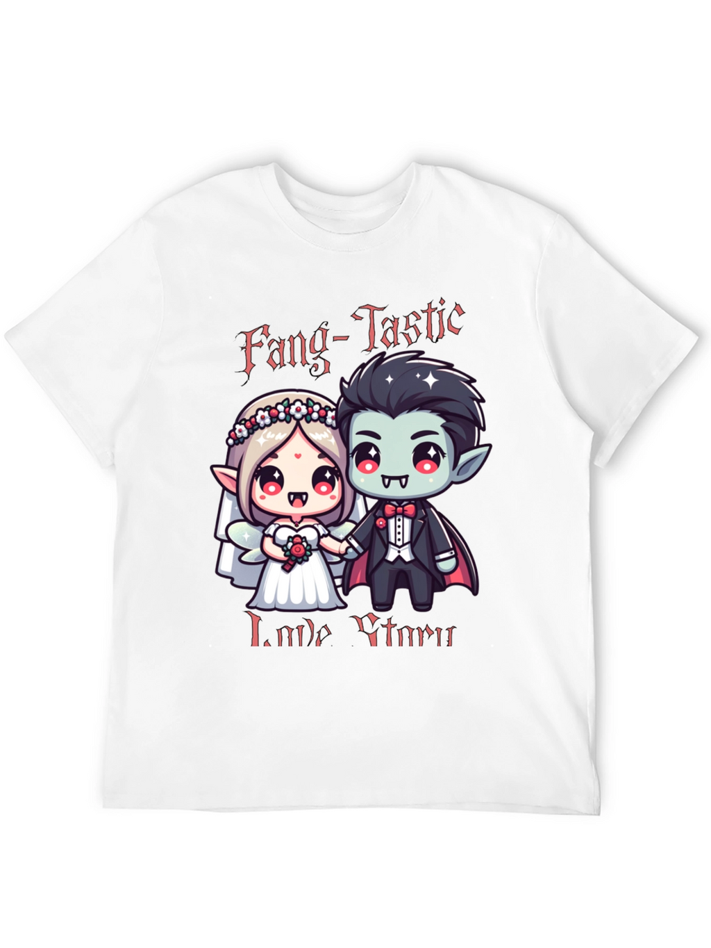 Fang-Tastic Vampire Couple Graphic Tee