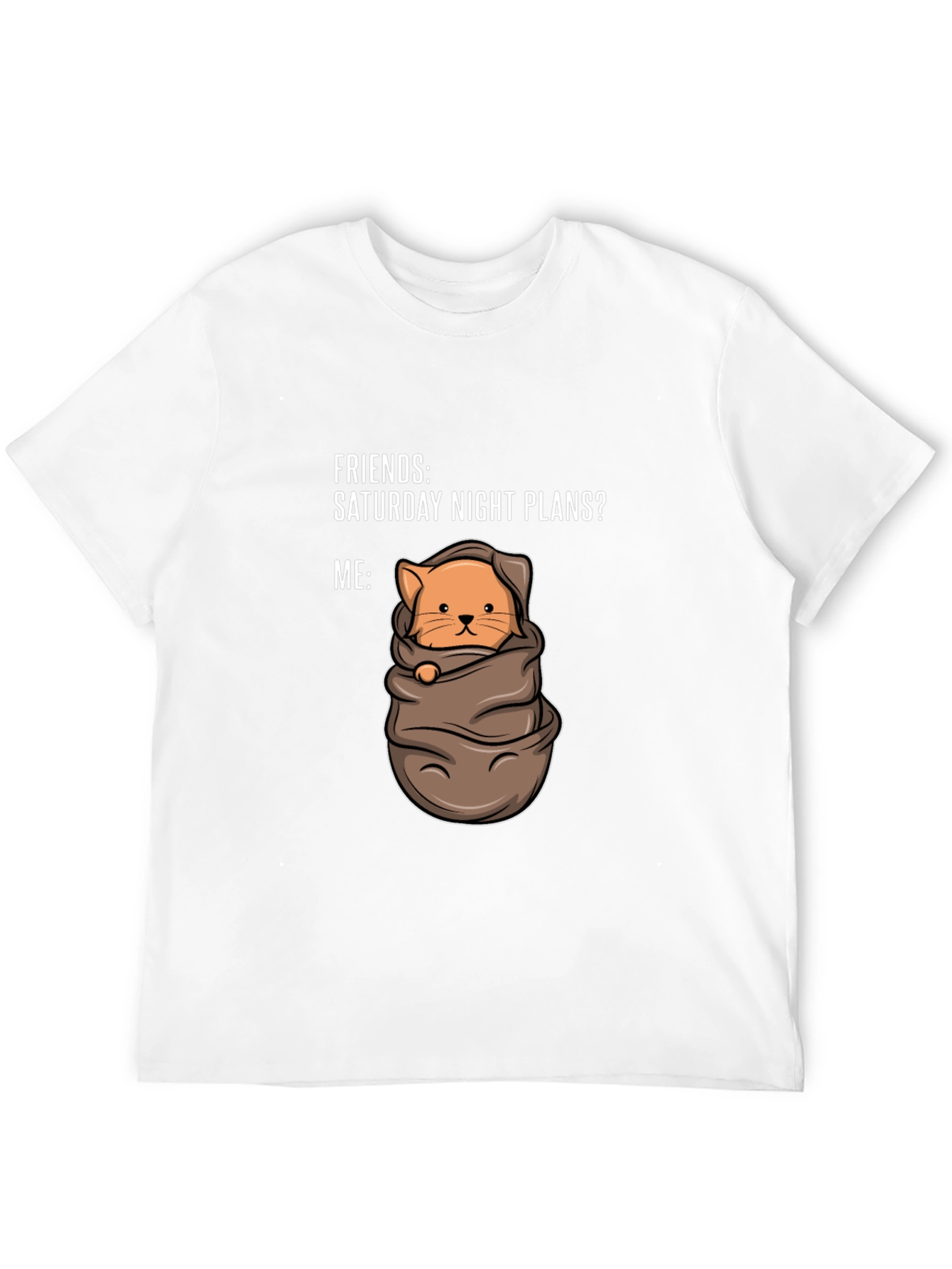 Cozy Cat Saturday Night T-Shirt
