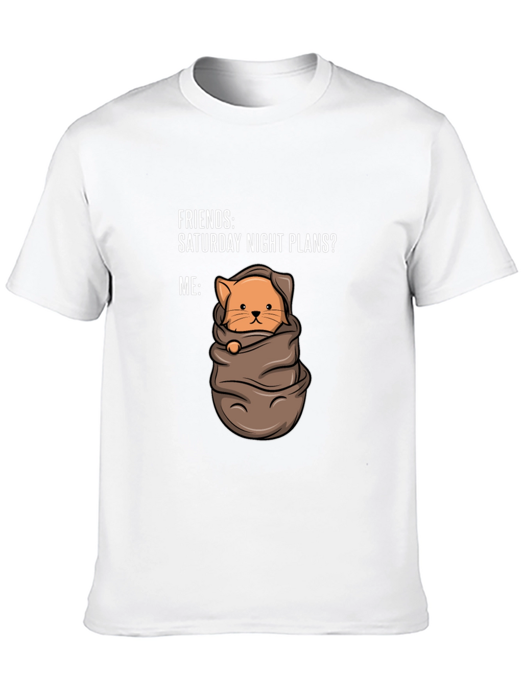 Cozy Cat Saturday Night T-Shirt