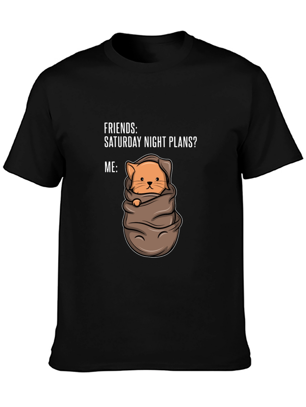 Cozy Cat Saturday Night T-Shirt