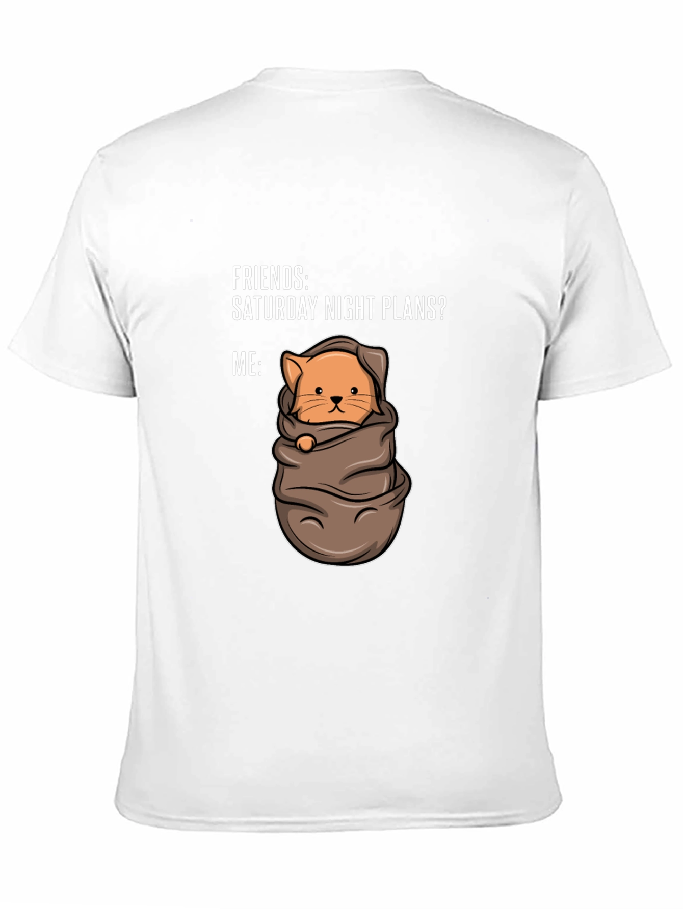 Cozy Cat Saturday Night T-Shirt