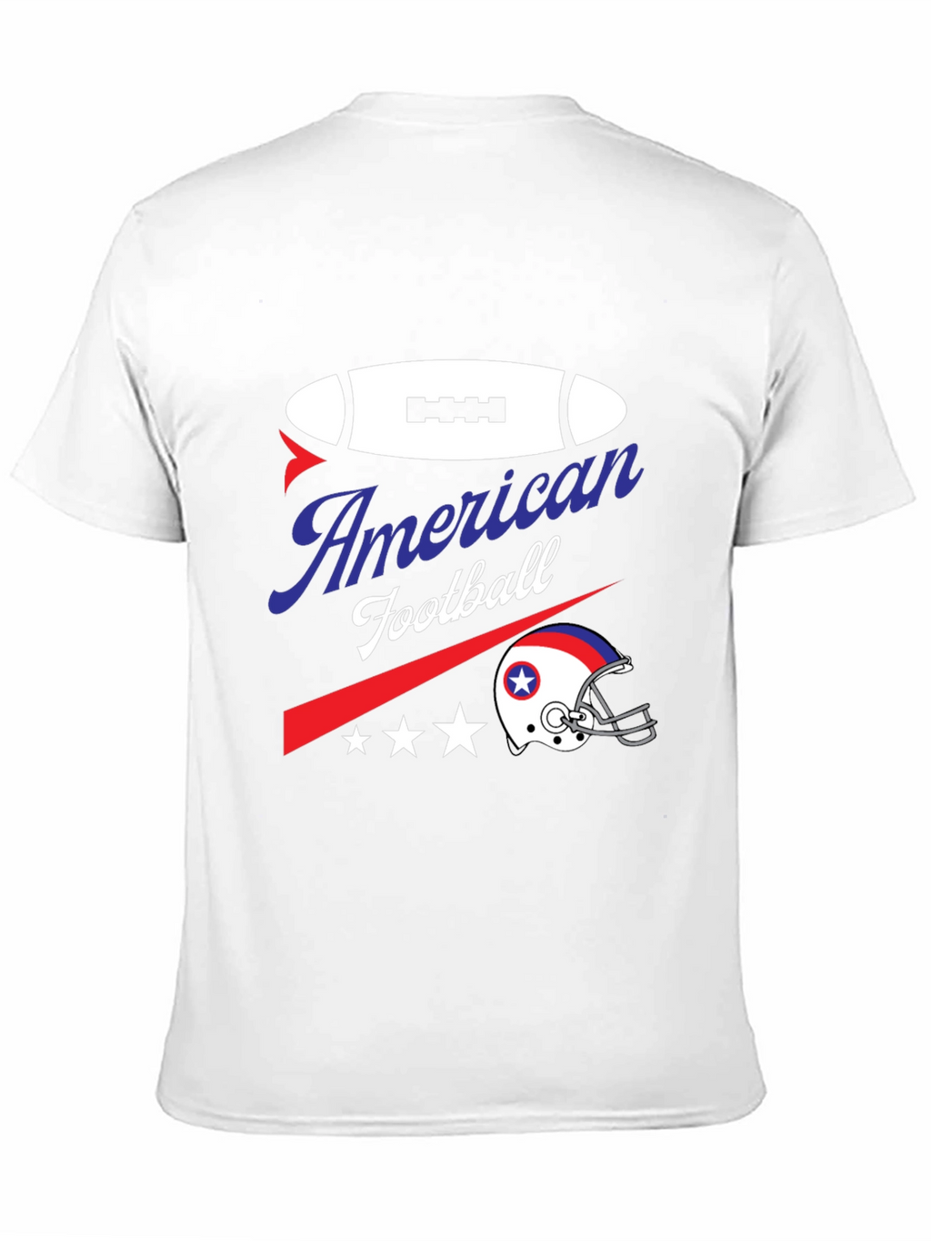 American Football Graphic Tee - Patriotic Design