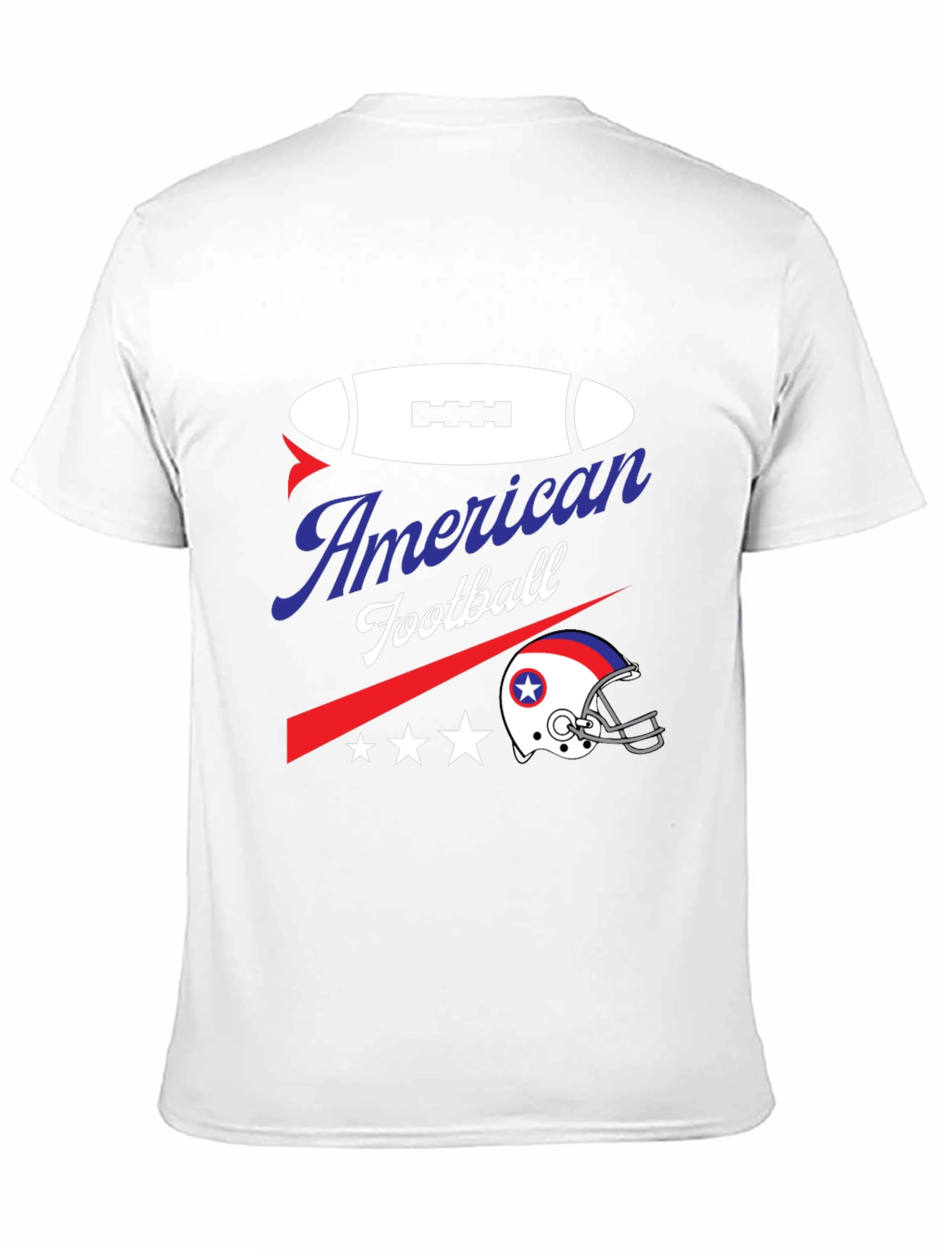 American Football Graphic Tee - Patriotic Design