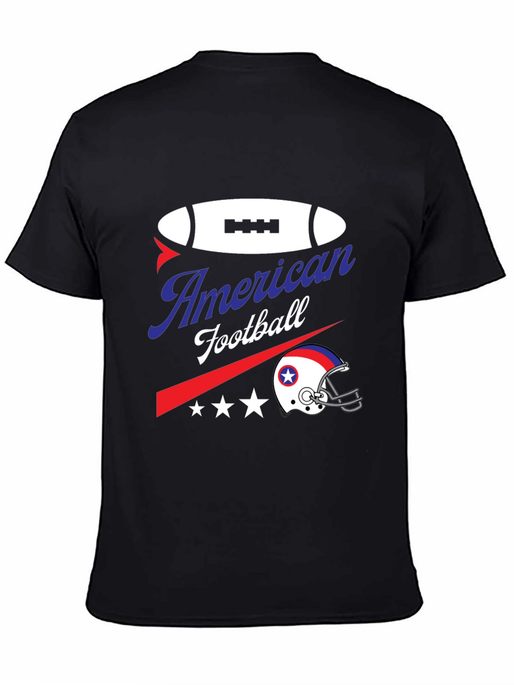American Football Graphic Tee - Patriotic Design