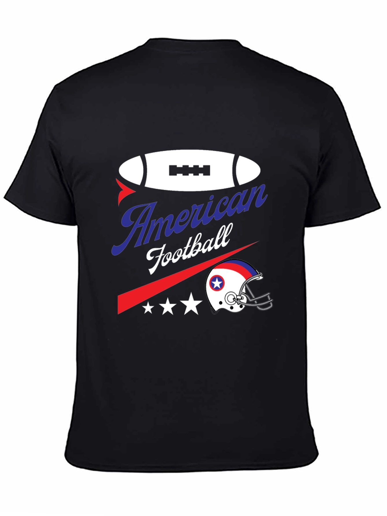 American Football Graphic Tee - Patriotic Design