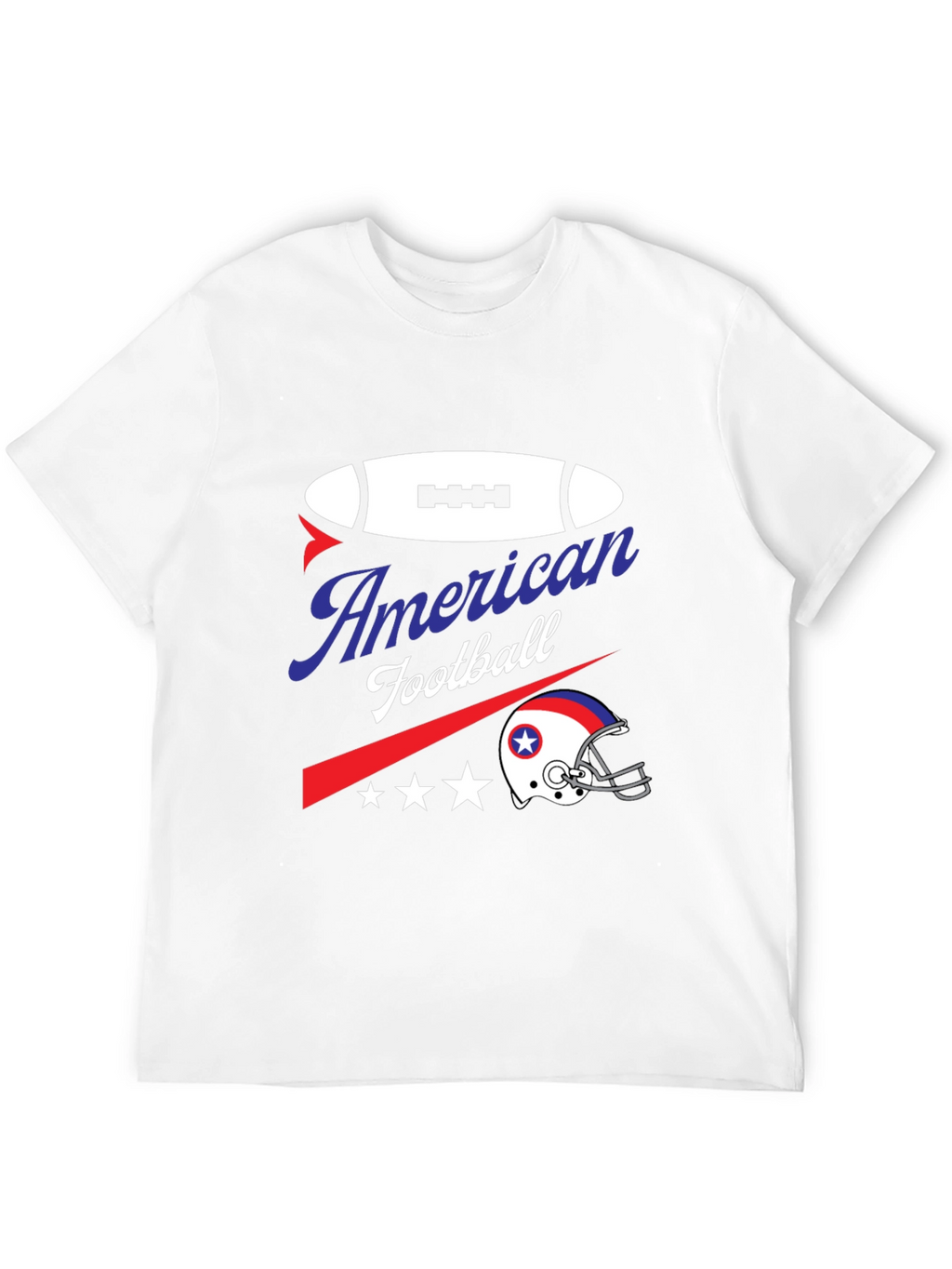 American Football Graphic Tee - Patriotic Design