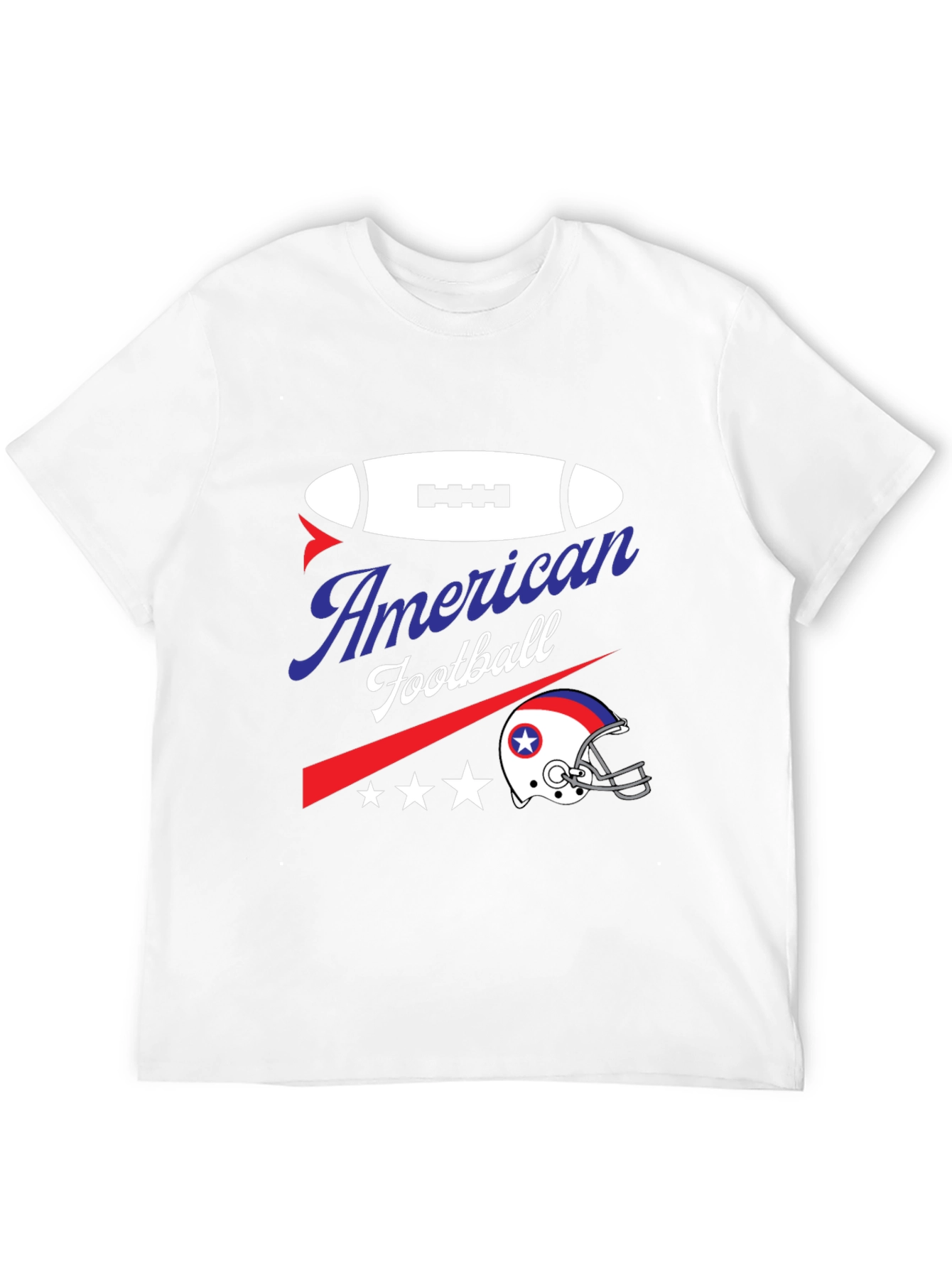 American Football Graphic Tee - Patriotic Design