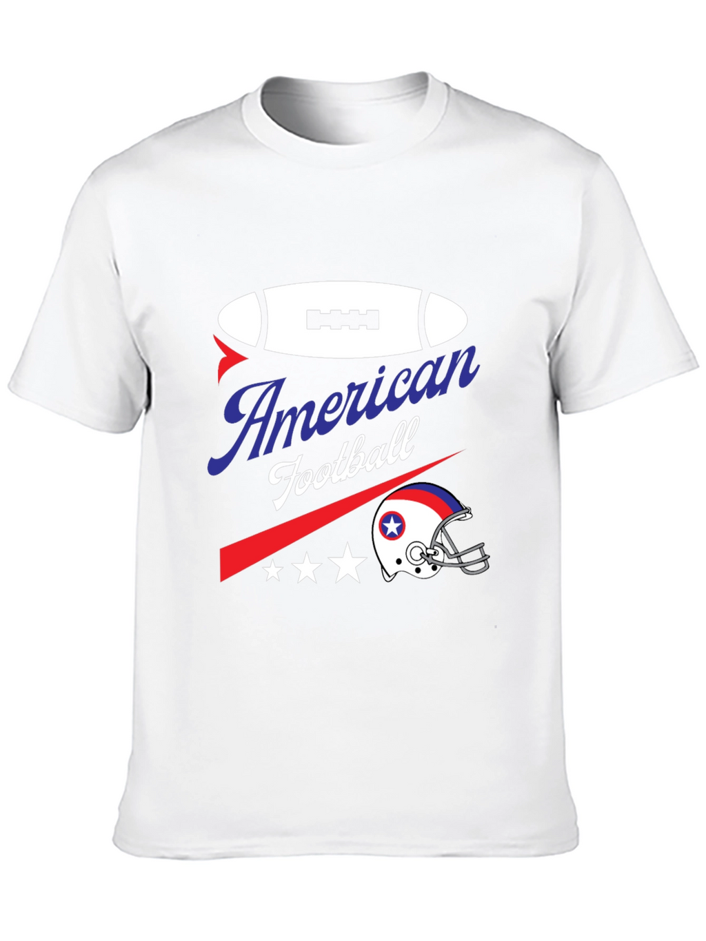 American Football Graphic Tee - Patriotic Design