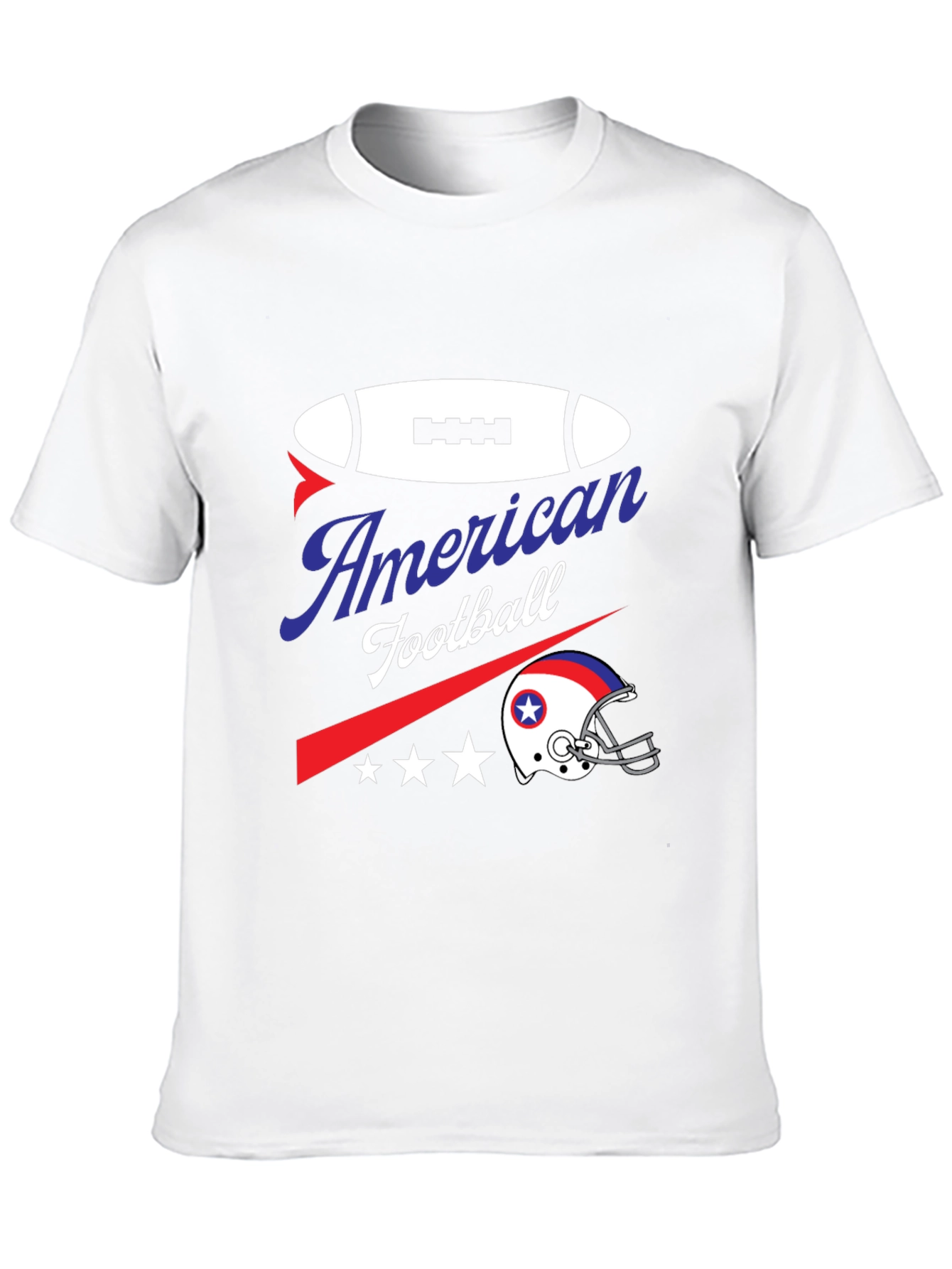 American Football Graphic Tee - Patriotic Design