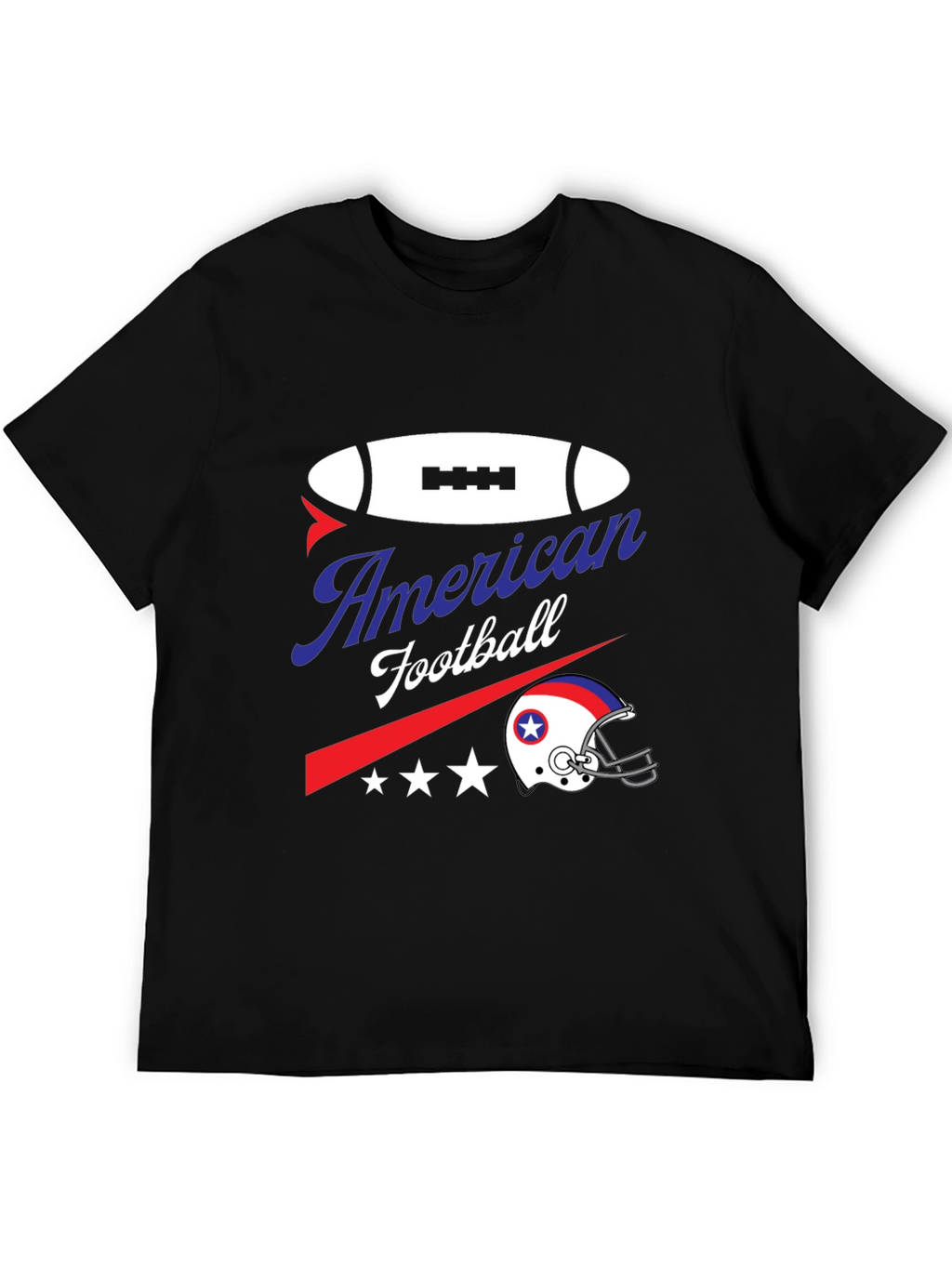 American Football Graphic Tee - Patriotic Design
