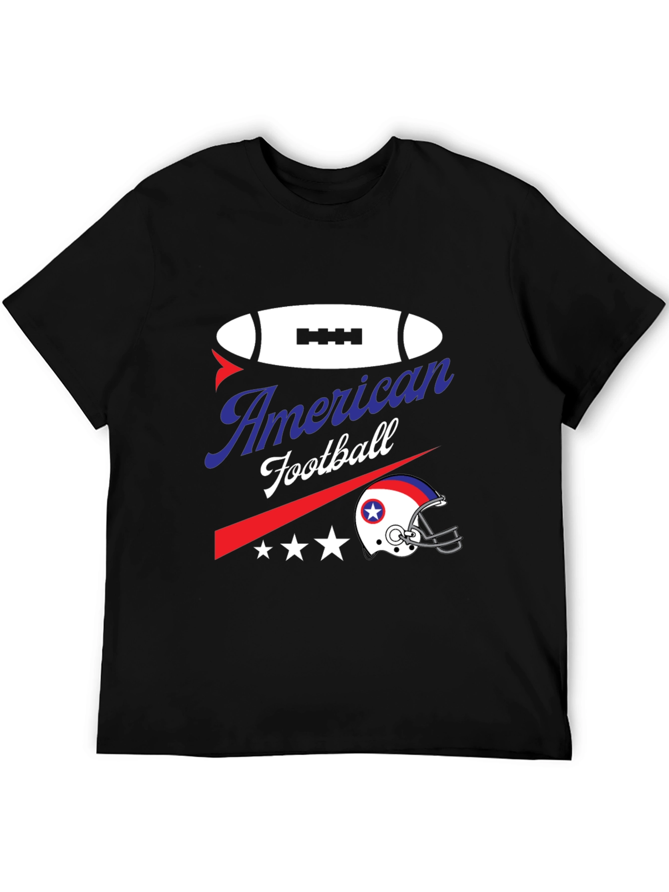 American Football Graphic Tee - Patriotic Design