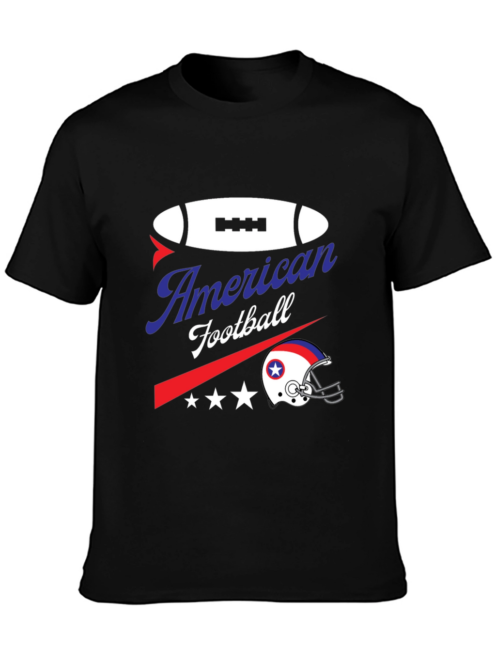 American Football Graphic Tee - Patriotic Design