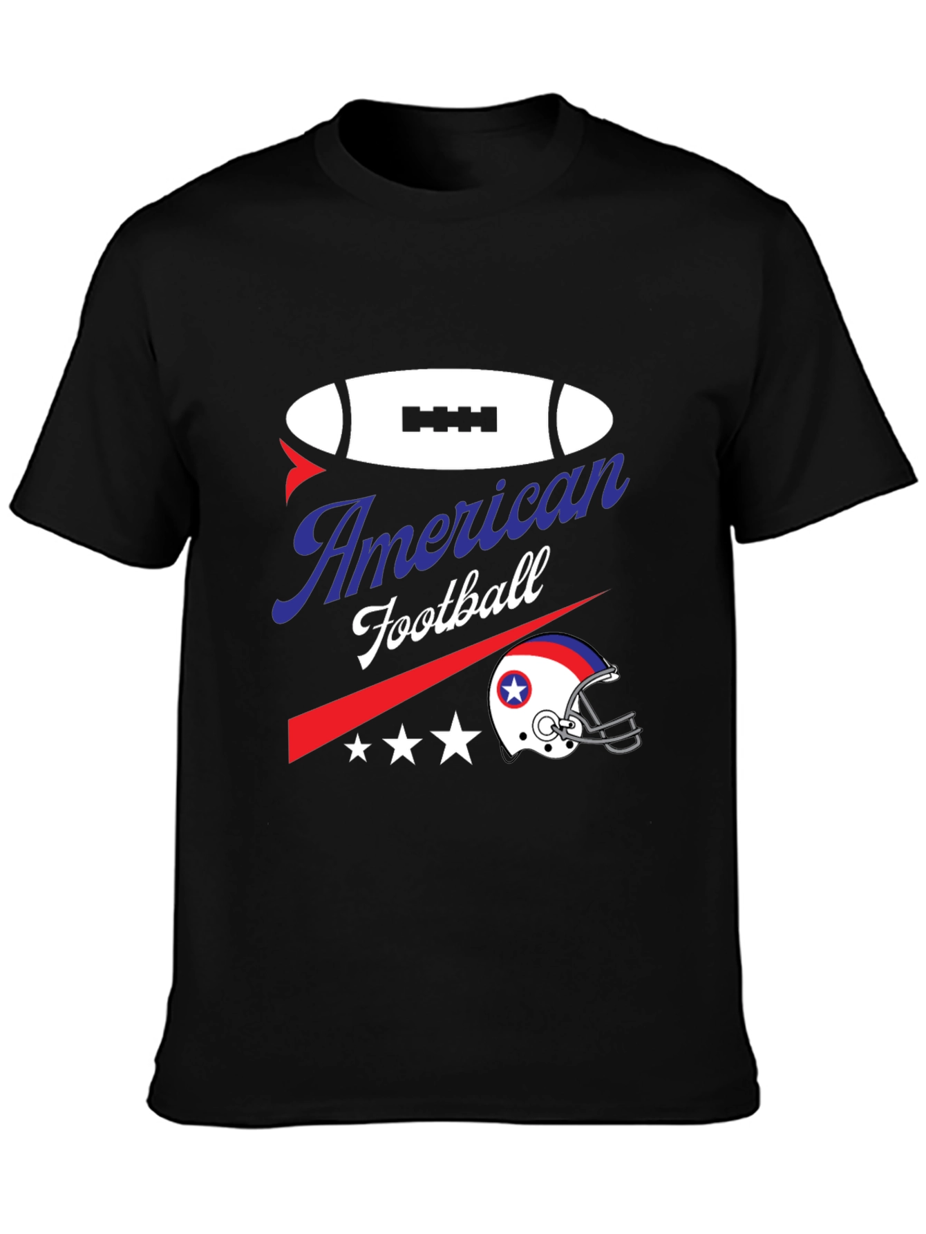 American Football Graphic Tee - Patriotic Design