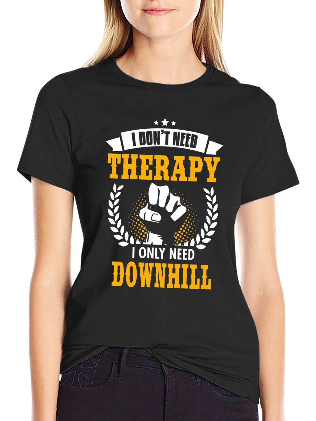 Downhill Therapy Graphic Tee - Black