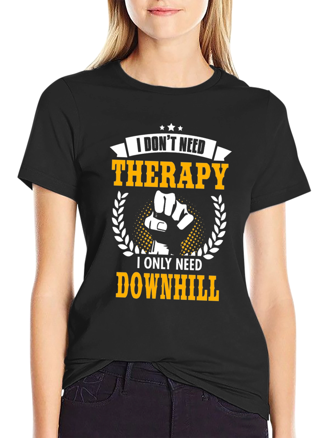 Downhill Therapy Graphic Tee - Black