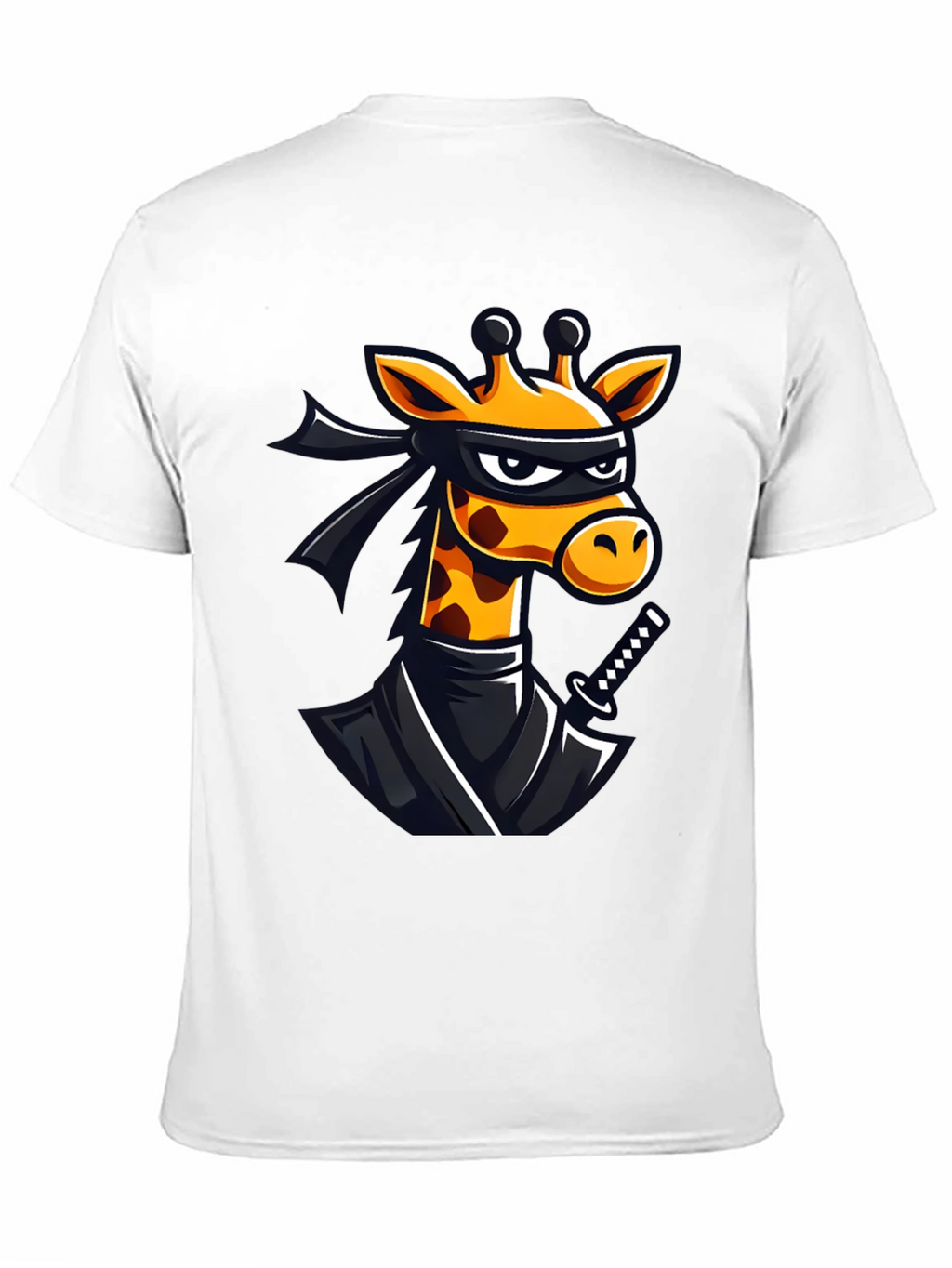 Ninja Giraffe Graphic T-Shirt - Black Cotton Tee