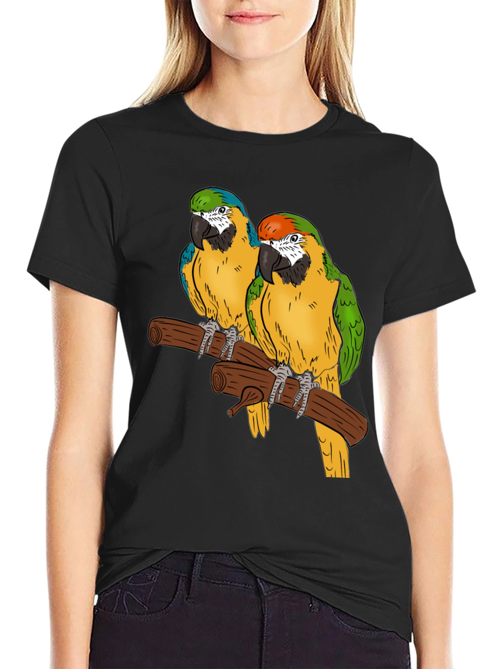 Parrot Graphic T-Shirt - Tropical Bird Tee