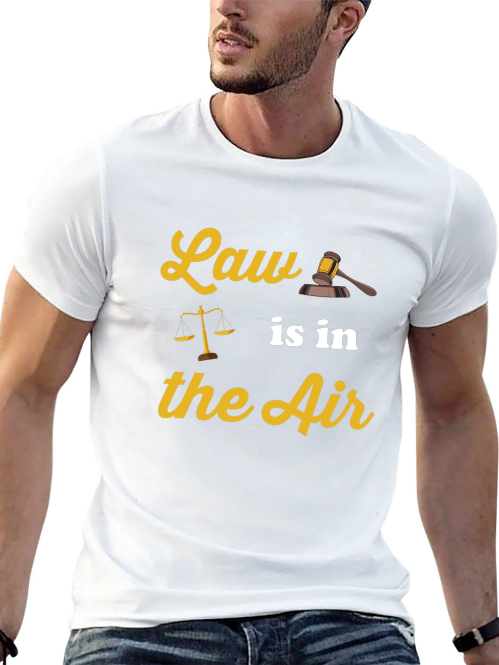 Law is in the Air Black T-Shirt