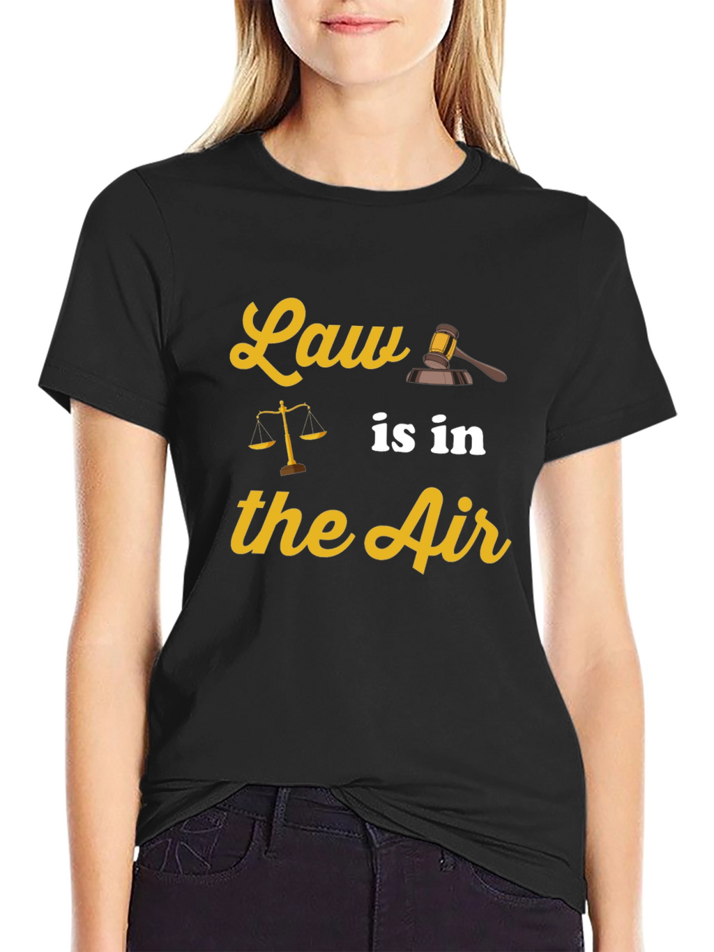 Law is in the Air Black T-Shirt