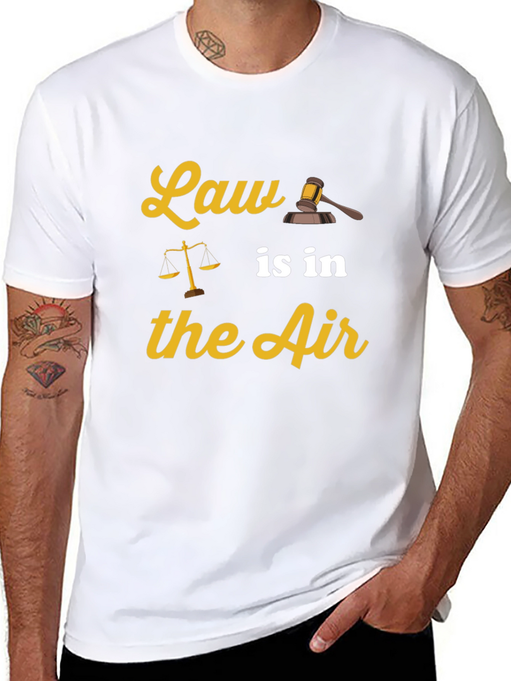 Law is in the Air Black T-Shirt