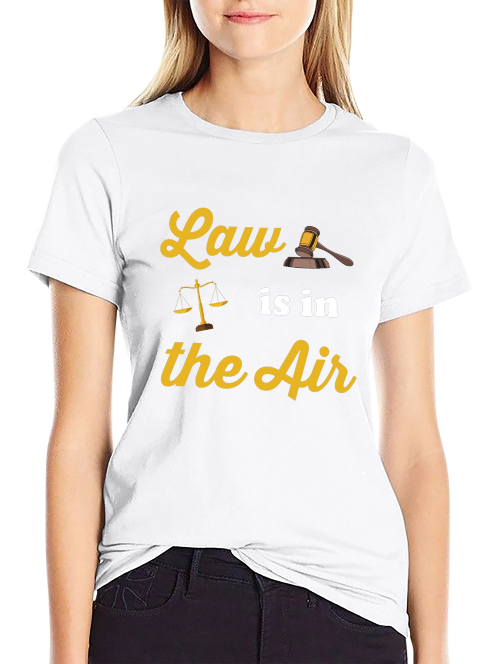 Law is in the Air Black T-Shirt