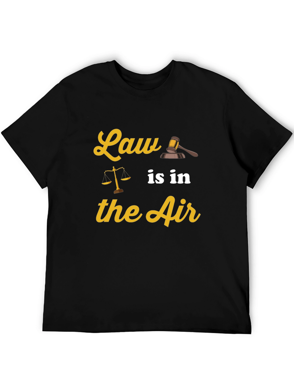 Law is in the Air Black T-Shirt