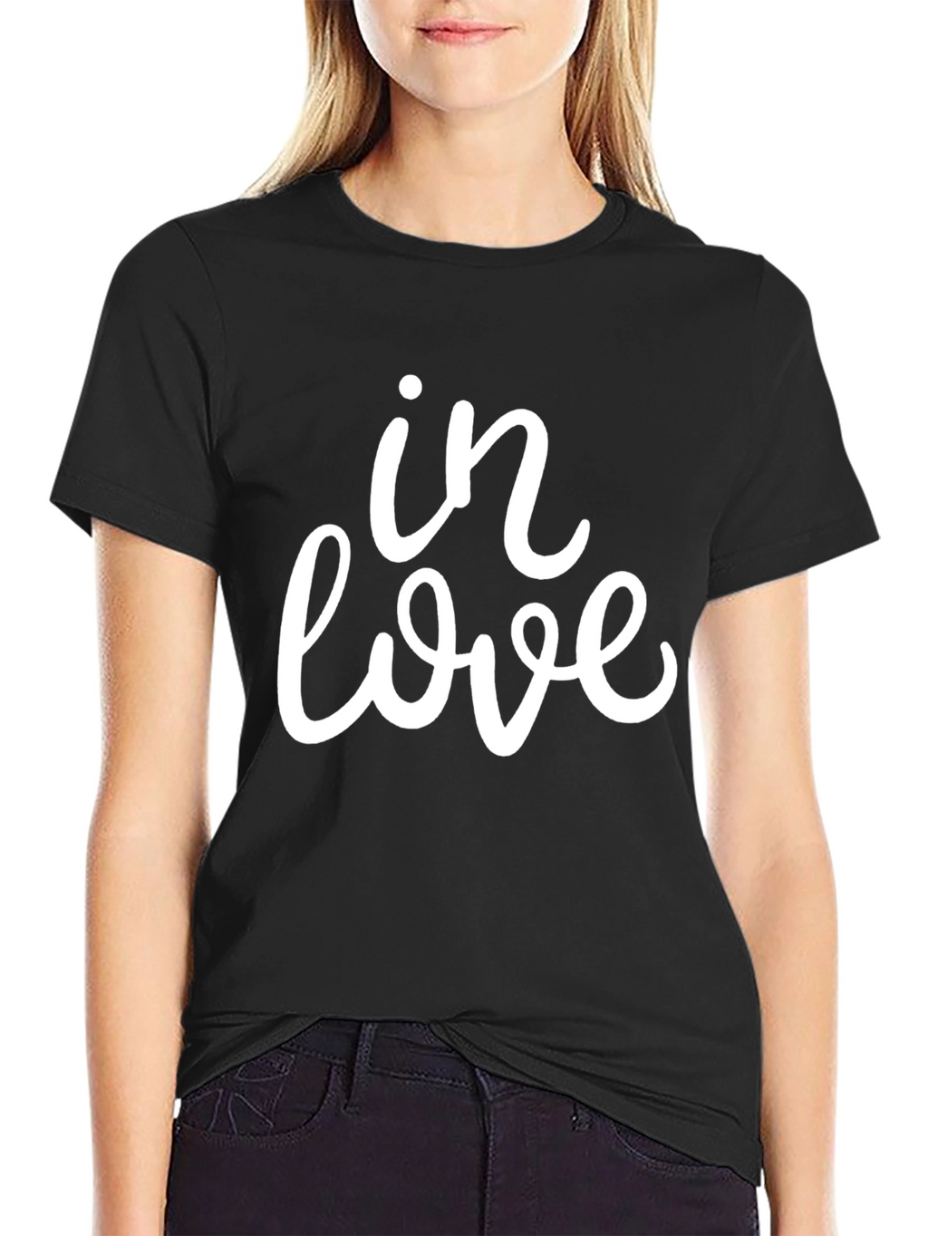In Love Graphic Tee - Black Casual T-Shirt