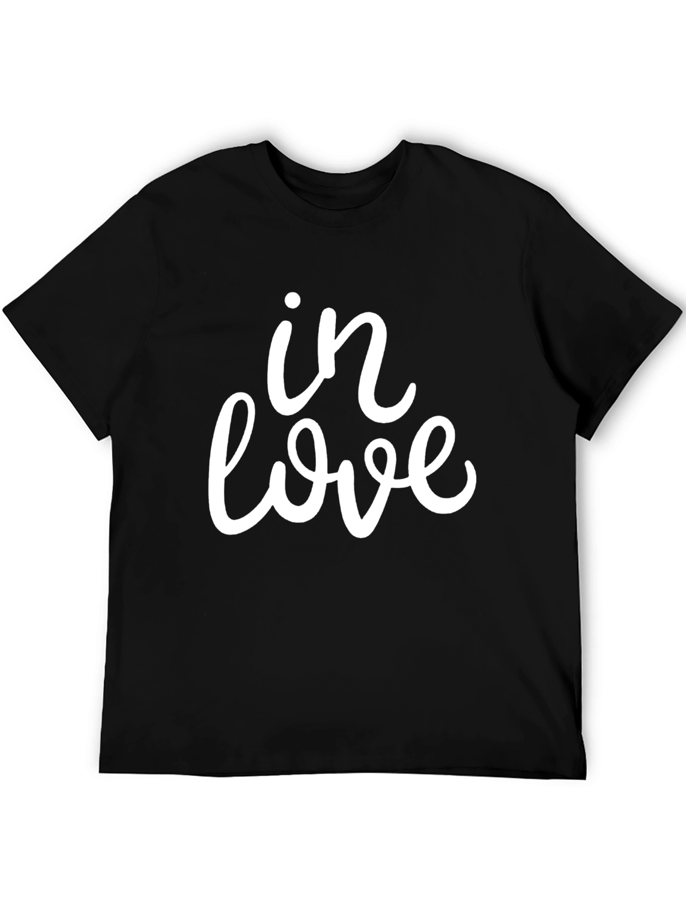 In Love Graphic Tee - Black Casual T-Shirt