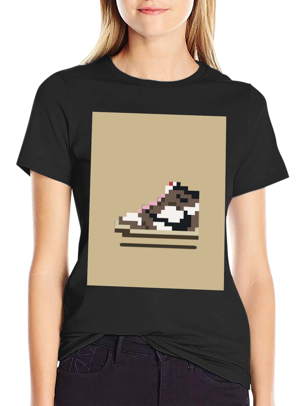 Pixel Sneaker Graphic Tee - Retro Style
