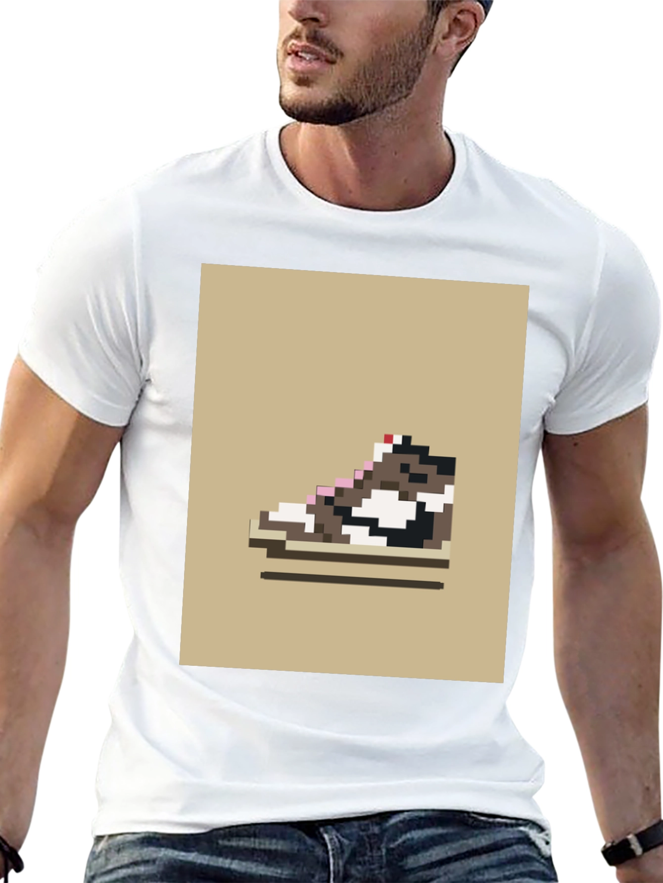 Pixel Sneaker Graphic Tee - Retro Style