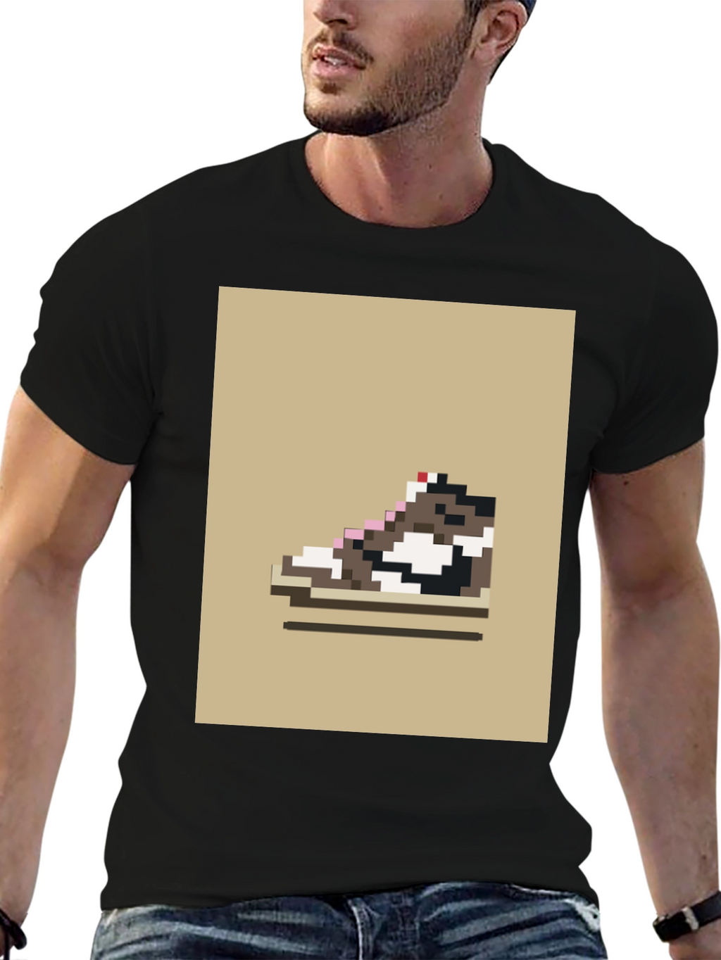 Pixel Sneaker Graphic Tee - Retro Style