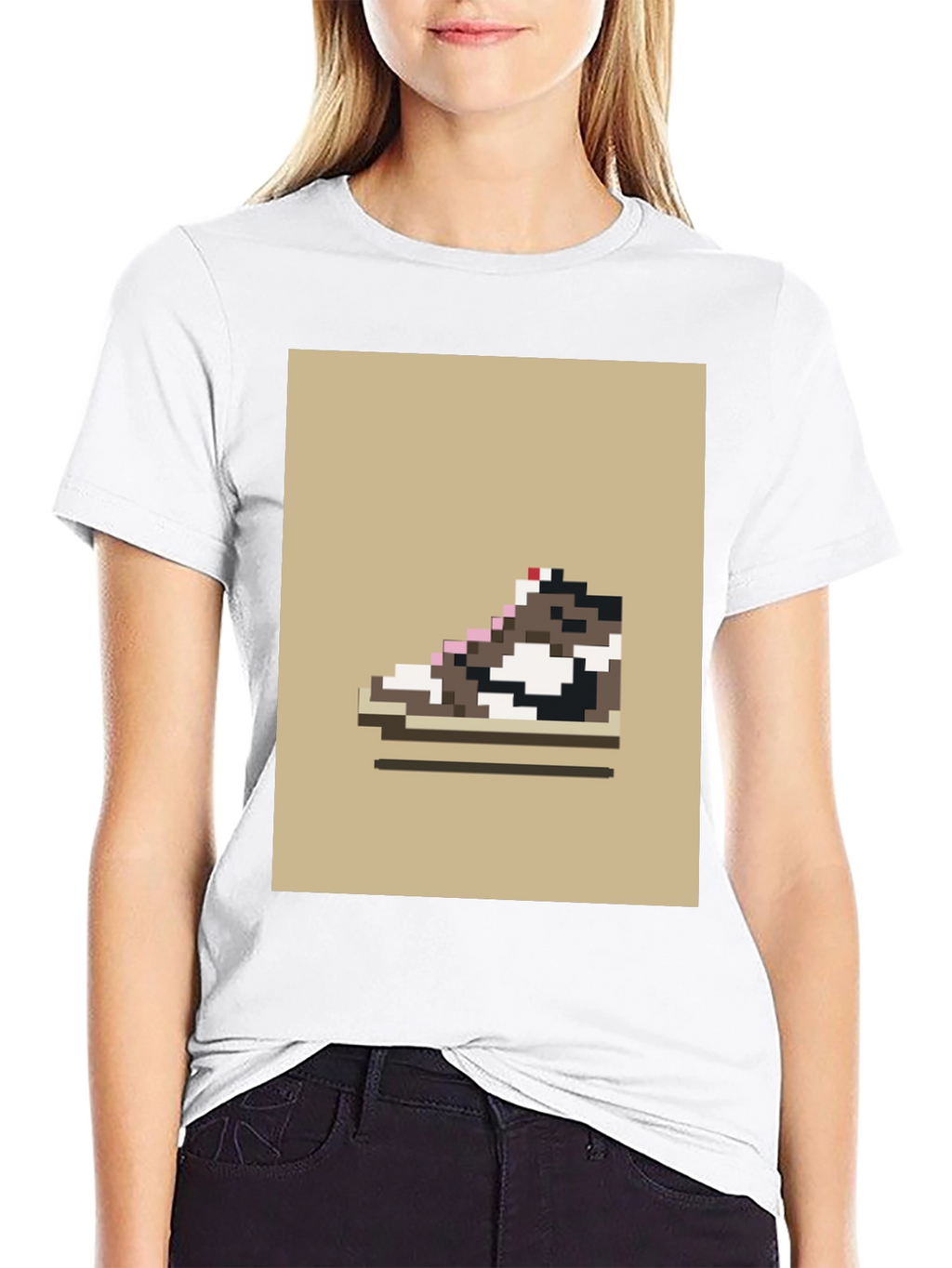 Pixel Sneaker Graphic Tee - Retro Style