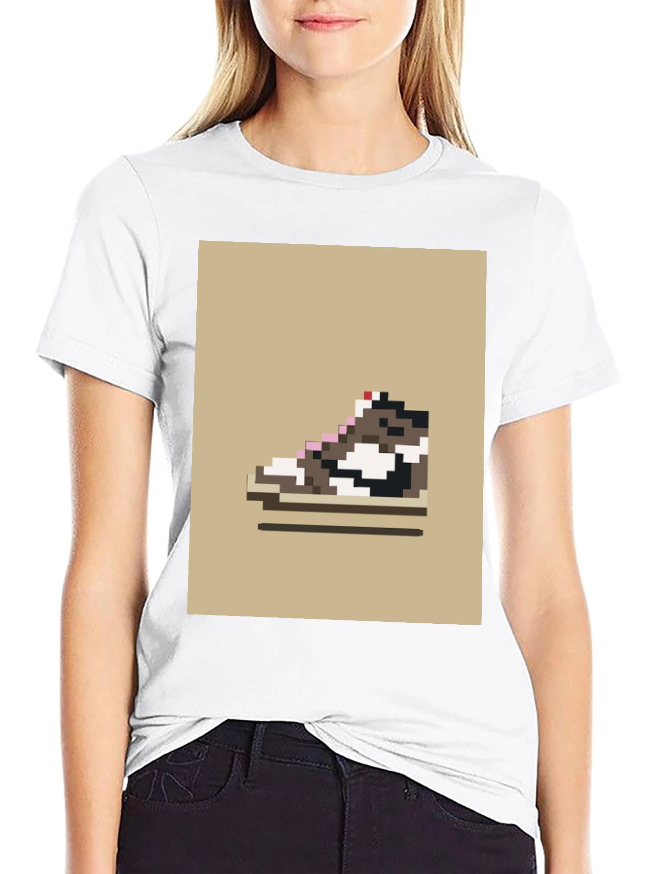 Pixel Sneaker Graphic Tee - Retro Style