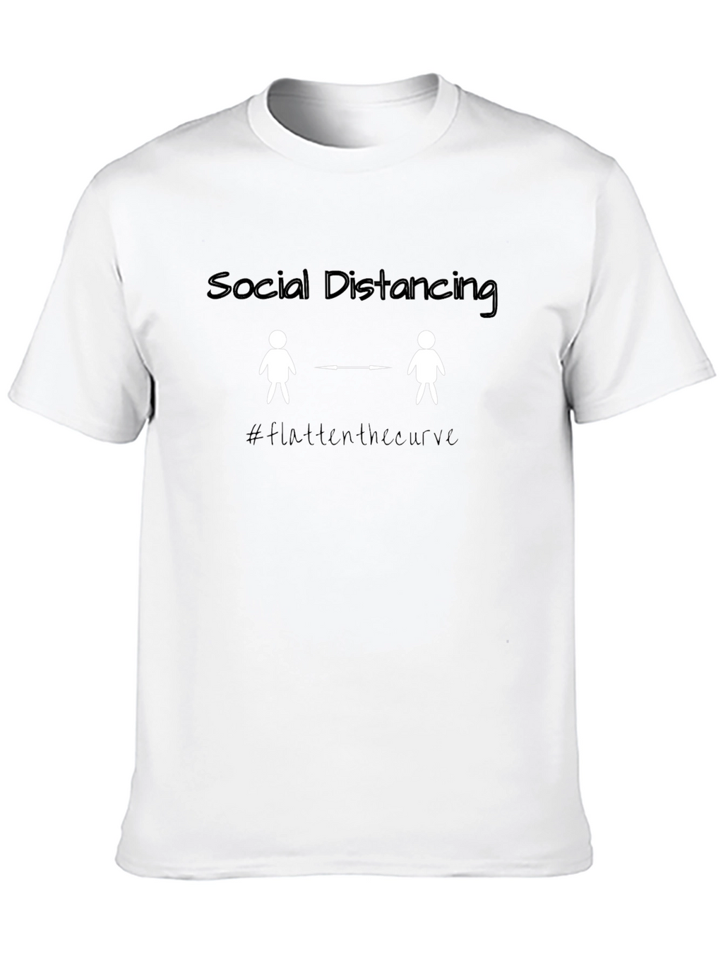 Social Distancing Flatten The Curve T-Shirt