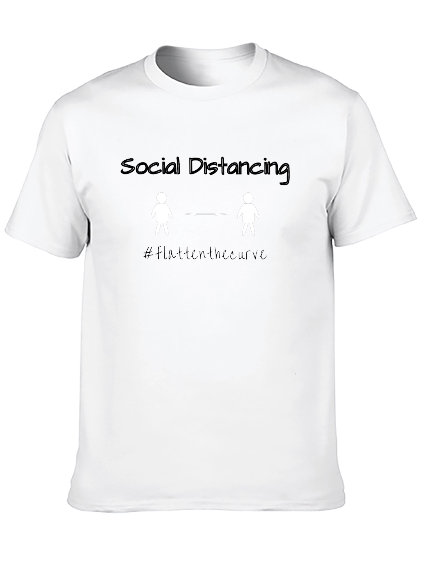 Social Distancing Flatten The Curve T-Shirt