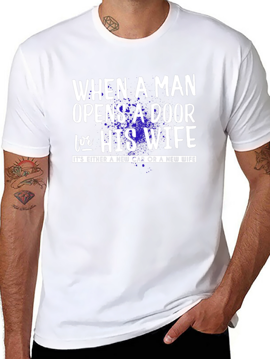 Funny New Car or Wife Graphic T-Shirt