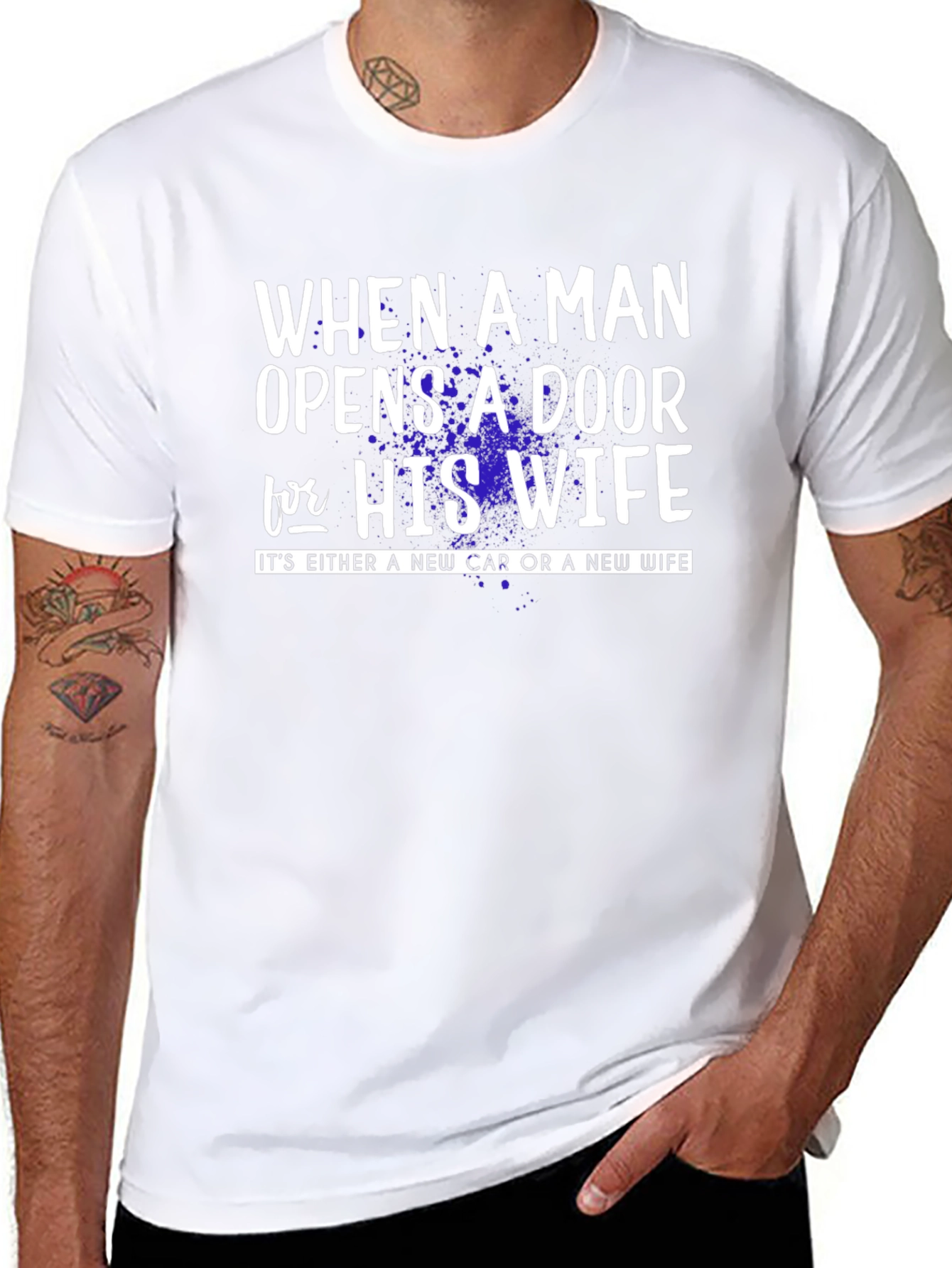 Funny New Car or Wife Graphic T-Shirt