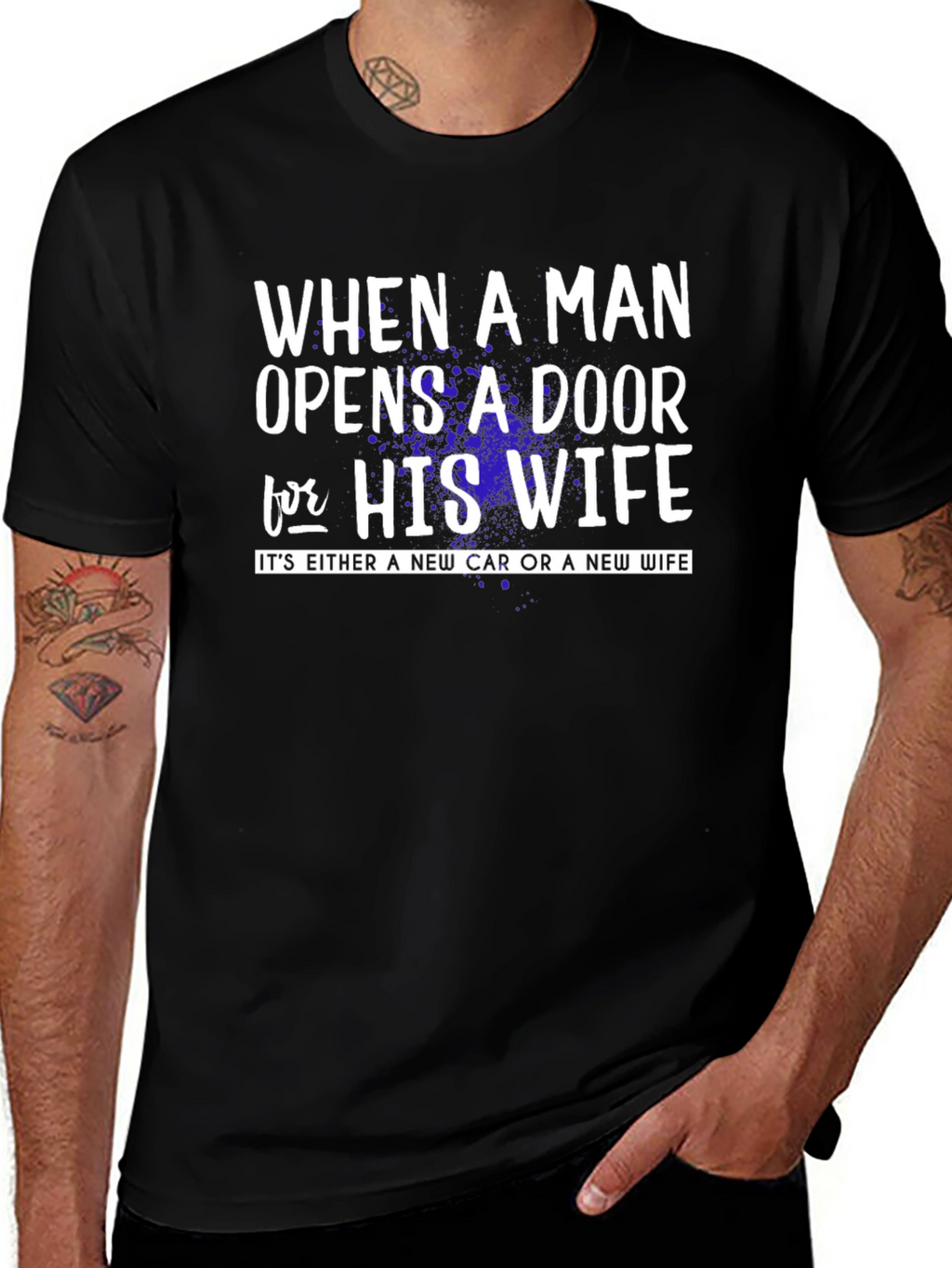 Funny New Car or Wife Graphic T-Shirt