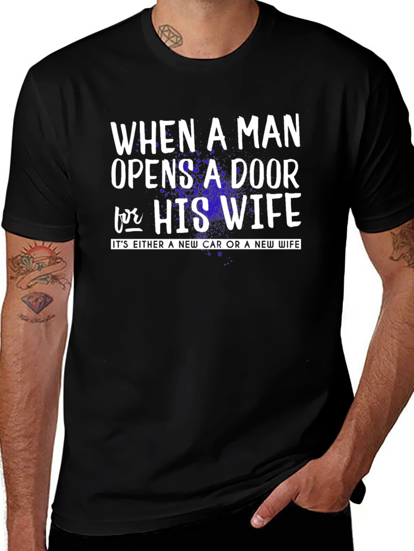 Funny New Car or Wife Graphic T-Shirt