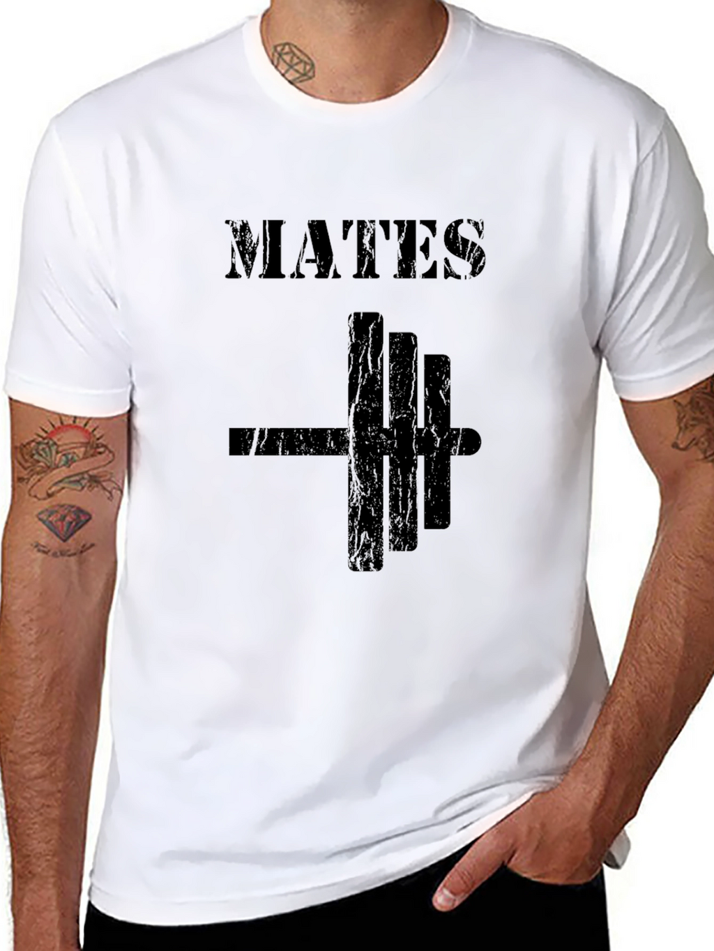 Mates Weightlifting T-Shirt Gym Fitness