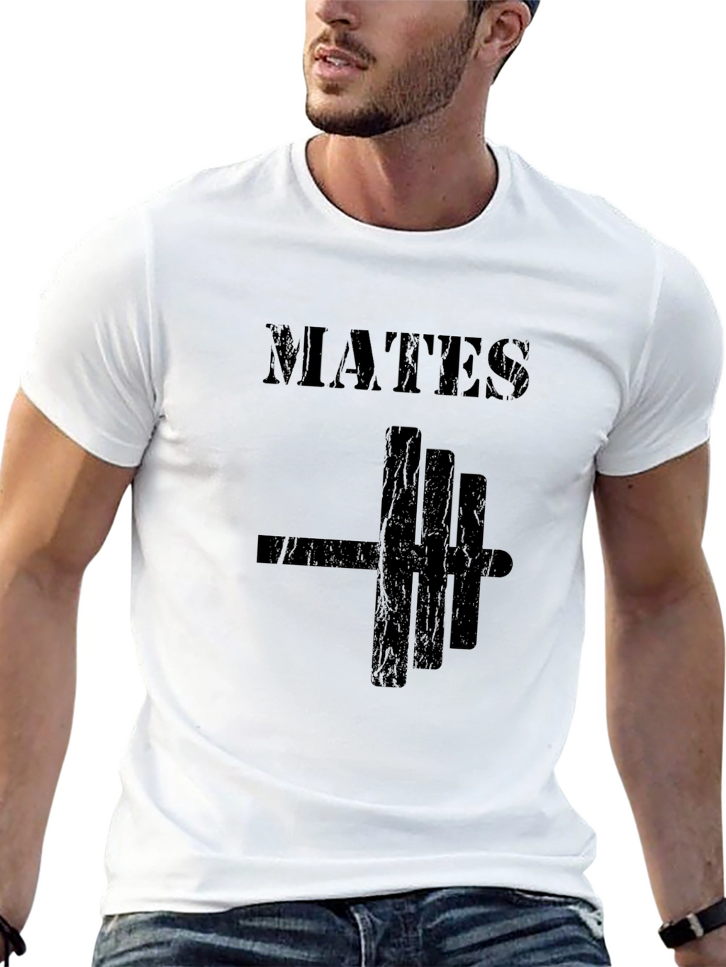 Mates Weightlifting T-Shirt Gym Fitness