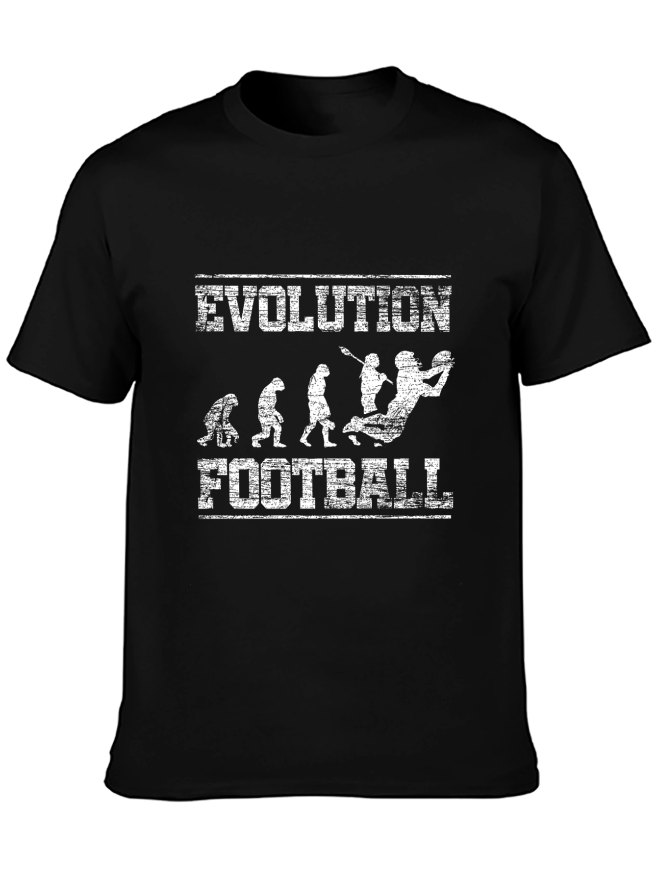 Evolution of Football Black T-Shirt